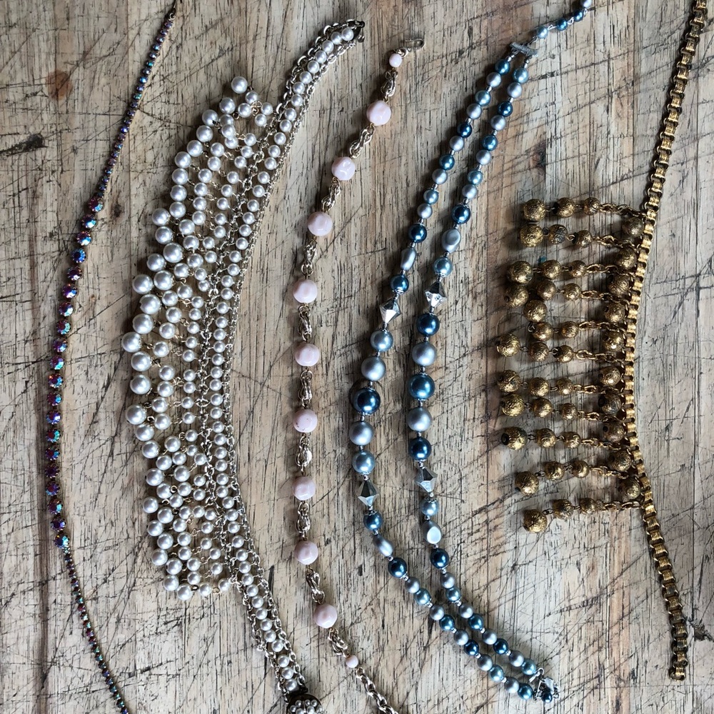 Lot of 5 vintage beaded necklaces